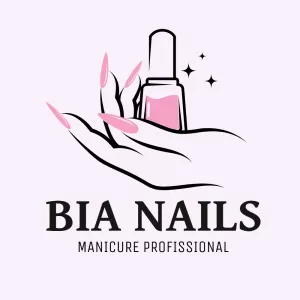 Logo Manicure Profissional Editável para seu Negócio