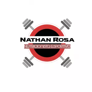 Logo Nutricionista Esportivo com Halteres para Editar Online