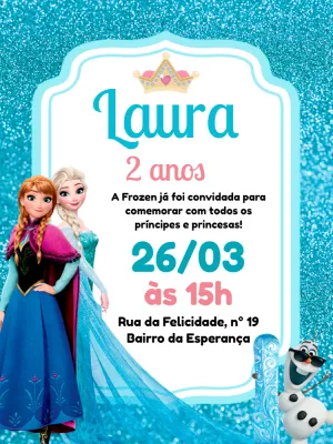 Invitación de cumpleaños Princesas – Estático – Pedro Henrique