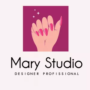 Logo Manicure Profissional com Mão e Unhas para Editar Online