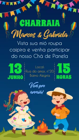 Invitación de Festa Junina – Estático – Gley Leobas