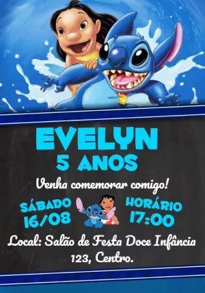 Stitch Birthday Invitation – Static – Idesign Personalizados