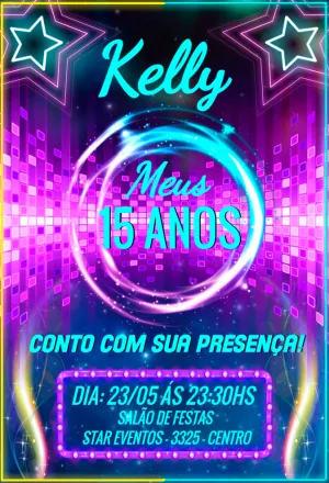 Quinceañera Invitation – Static – Dtech Artes Digitais