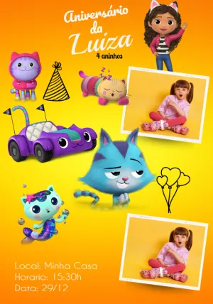Invitación de cumpleaños La casa de muñecas de Gabby – Estático – Ruan Carlos