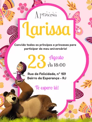 Invitación de cumpleaños Princesas – Estático – Pedro Henrique