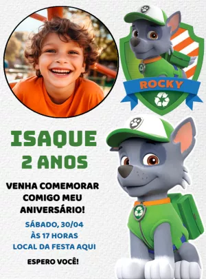 Invito di compleanno Paw Patrol – Statico – Decore Arte