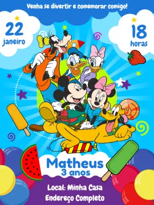 Mickey Mouse Birthday Invitation – Static – Jonathan Fiuza