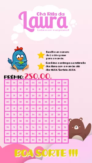Convite Chá Rifa Galinha Pintadinha para Editar Online