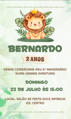 Safari Birthday Invitation – Static – Idesign Personalizados