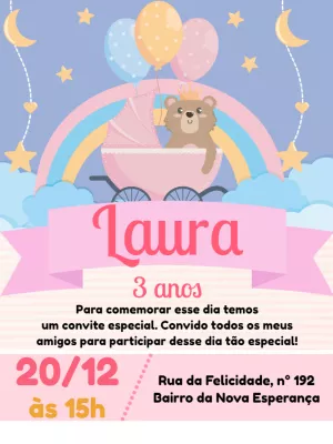 Invitación de cumpleaños Princesas – Estático – Pedro Henrique
