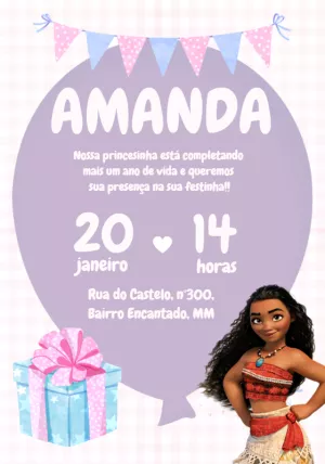 Invitación de cumpleaños Princesas – Estático – Beatriz Lopes dos Anjos