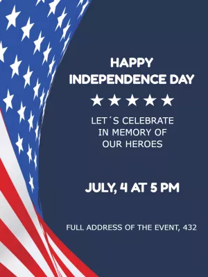 Editable 4th of July Invitation with Patriotic Design