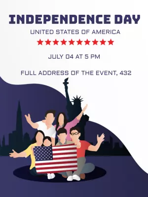 4th of July Invitation with Patriotic Design to Edit Online
