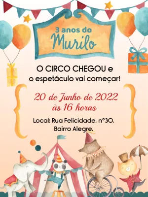 Animals Birthday Invitation – Static – Gley Leobas