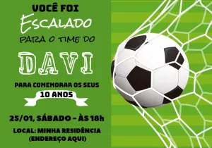 Soccer Birthday Invitation – Static – Convites digitais - Edite você mesmo
