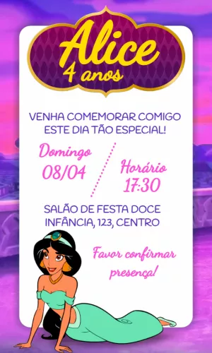 Invitación de cumpleaños Princesas – Estático – Idesign Personalizados