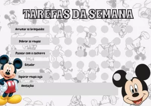 Quadro de Incentivo Mickey Mouse para Editar Online