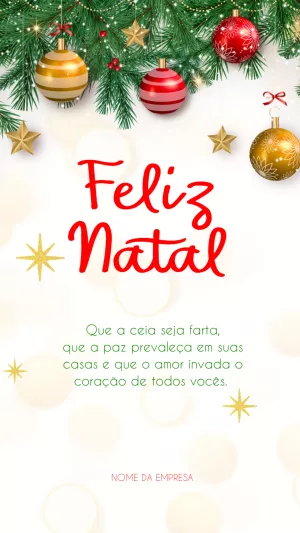 Cartão de Natal Corporativo para Editar Online