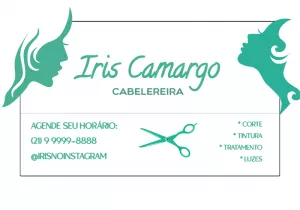 Cartão de Visita Cabeleireira Moderno para Editar Online