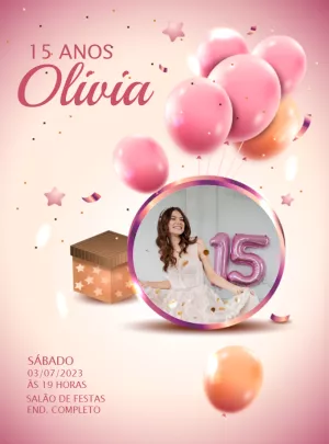 15岁生日邀请函 – 静态 – Renata Designer