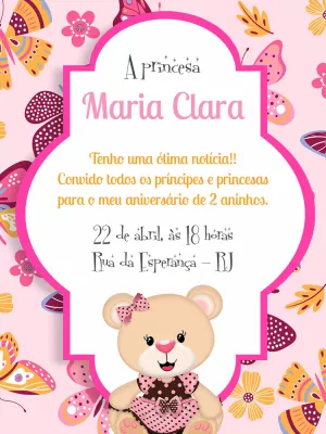 Invitación de cumpleaños Princesas – Estático – Pedro Henrique