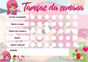 Quadro de Incentivo Moranguinho para Editar e Imprimir