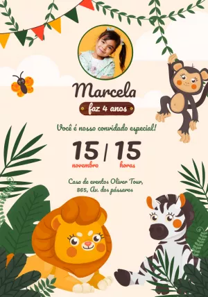 Safari Birthday Invitation – Static – Tay
