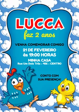 Galinha Pintadinha Birthday Invitation – Static – Jotta