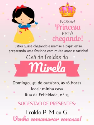 Invito baby shower – Statico – Pedro Henrique