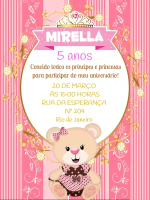 Invitación de cumpleaños Princesas – Estático – Pedro Henrique