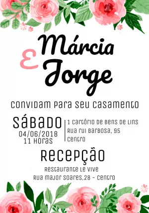 婚礼邀请函 – 静态 – Bárbara Claudino