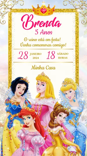 Invito di compleanno Principesse – Statico – Felicity Artes