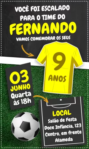 Soccer Birthday Invitation – Static – Idesign Personalizados