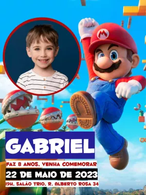 Invito di compleanno Super Mario – Statico – Querido Convite
