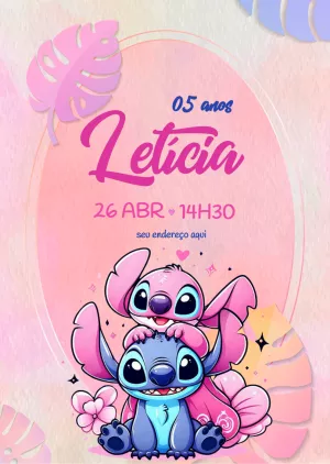 Invitación de cumpleaños Stitch – Estático – D.Couto