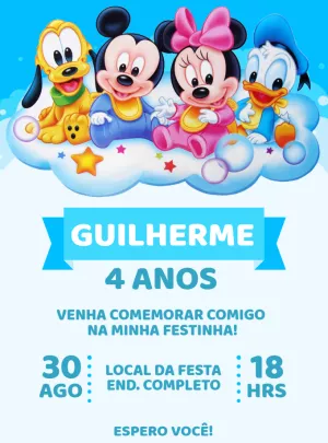 Mickey Mouse Birthday Invitation – Static – Renata Designer