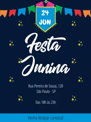 Invitación de Festa Junina – Estático – Enzo