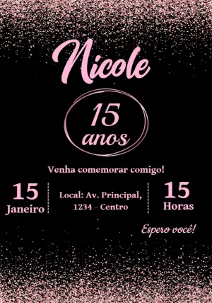 Quinceañera Invitation – Static – Convites Personalizados