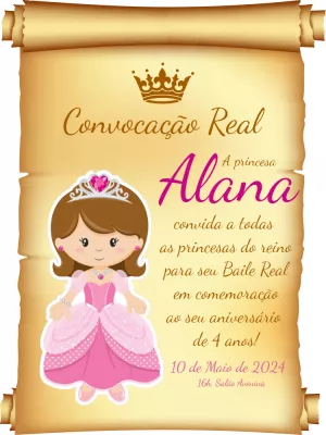 Invito di compleanno Principesse – Statico – Querido Convite