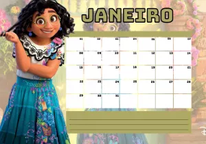 Planner Encanto com Personagens para Editar e Imprimir