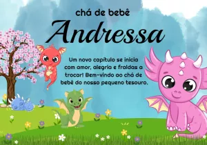 Invito baby shower – Statico – Beatriz Lopes dos Anjos