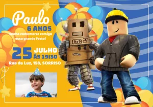 Invito di compleanno Roblox – Statico – Carlos Silva