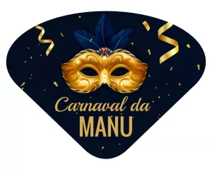 Ventarola de Carnaval com Máscara para Editar Online