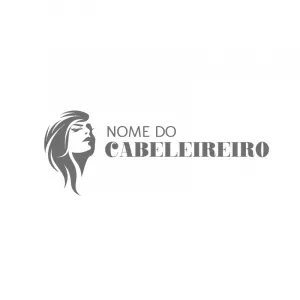 Logo para Salão de Beleza com Silhueta para Editar Online
