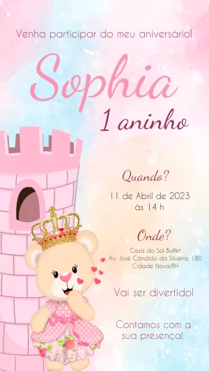 Invitación de cumpleaños Princesas – Estático – Felicity Artes