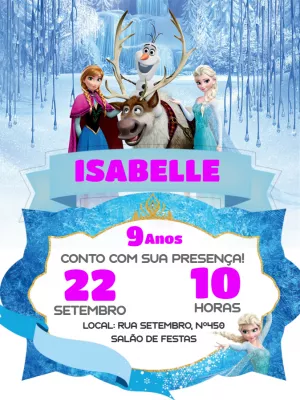Frozen Birthday Invitation – Static – Victor designer
