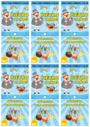 Capa para Pirulito Mundo Bita Aniversário para Editar Online