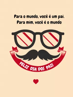 Cartão Dia dos Pais com Frase Emocionante para Editar Online