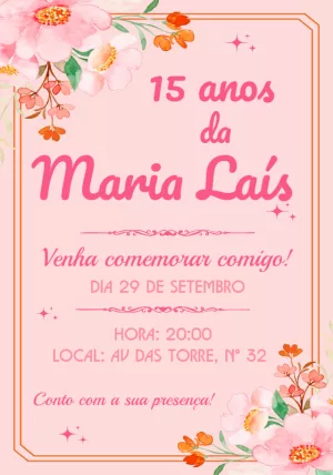Quinceañera Invitation – Static – Convites Personalizados