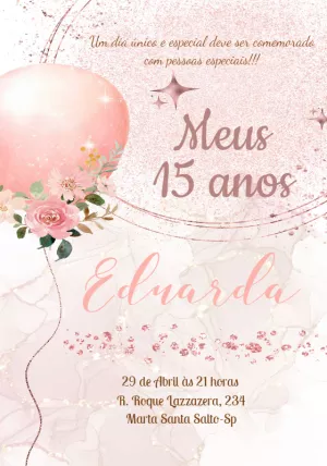 Quinceañera Invitation – Static – Convites Personalizados